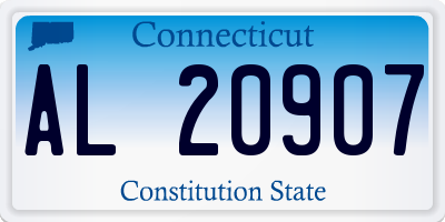 CT license plate AL20907