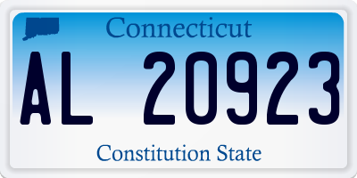 CT license plate AL20923