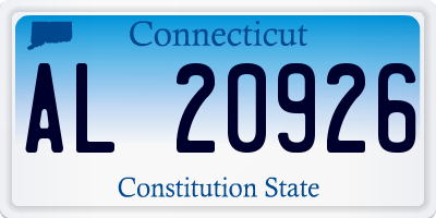 CT license plate AL20926