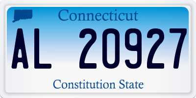 CT license plate AL20927