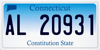 CT license plate AL20931