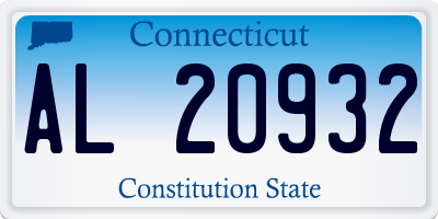 CT license plate AL20932