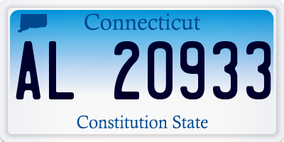 CT license plate AL20933