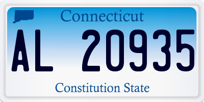 CT license plate AL20935