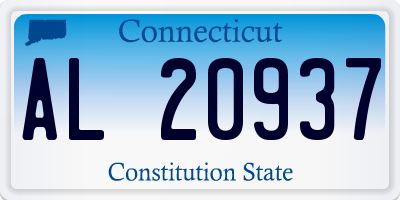 CT license plate AL20937