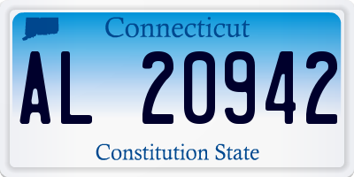 CT license plate AL20942