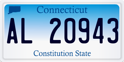 CT license plate AL20943