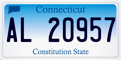 CT license plate AL20957