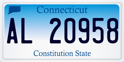 CT license plate AL20958