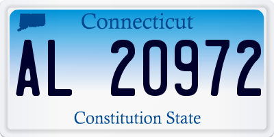 CT license plate AL20972