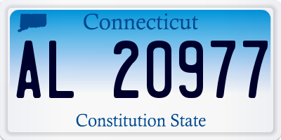 CT license plate AL20977
