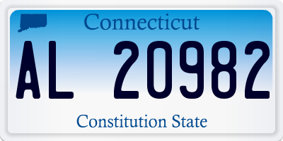 CT license plate AL20982