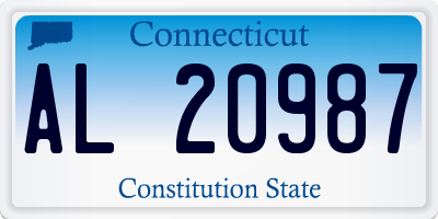 CT license plate AL20987