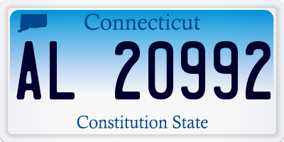 CT license plate AL20992