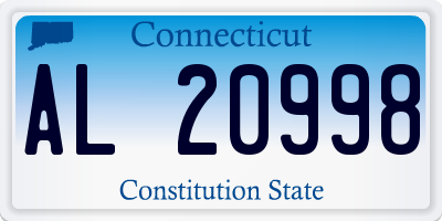 CT license plate AL20998