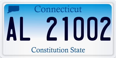 CT license plate AL21002