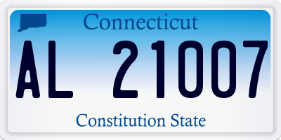 CT license plate AL21007