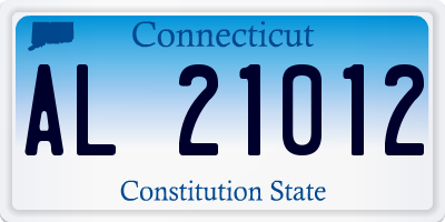 CT license plate AL21012