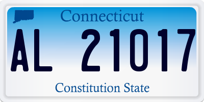 CT license plate AL21017