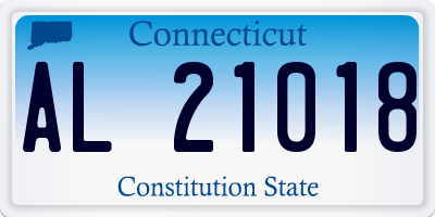 CT license plate AL21018
