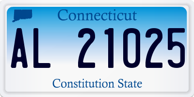 CT license plate AL21025