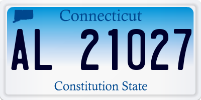 CT license plate AL21027
