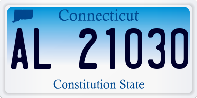 CT license plate AL21030