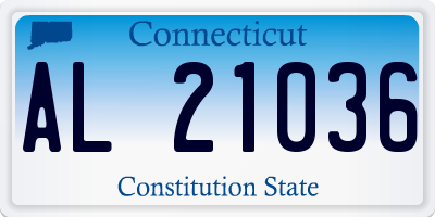 CT license plate AL21036