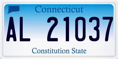CT license plate AL21037