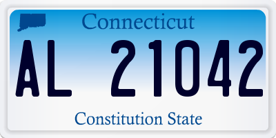 CT license plate AL21042