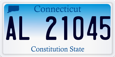 CT license plate AL21045