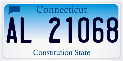 CT license plate AL21068