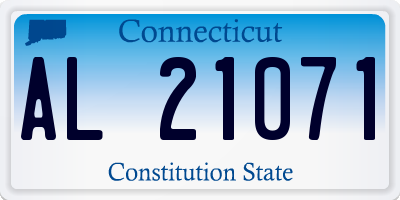CT license plate AL21071