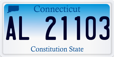 CT license plate AL21103