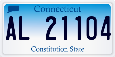 CT license plate AL21104