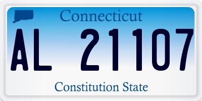 CT license plate AL21107