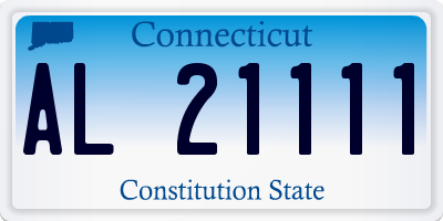 CT license plate AL21111