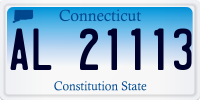 CT license plate AL21113