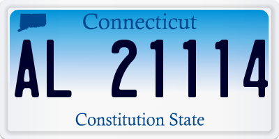 CT license plate AL21114