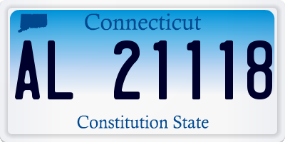 CT license plate AL21118