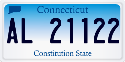 CT license plate AL21122