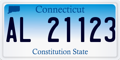 CT license plate AL21123