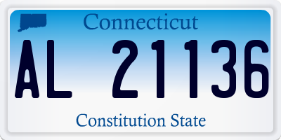 CT license plate AL21136