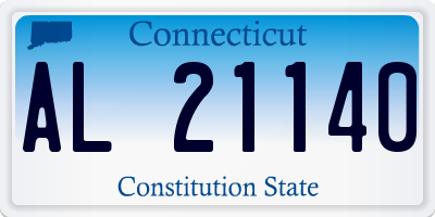 CT license plate AL21140