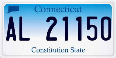 CT license plate AL21150
