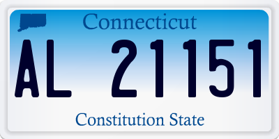 CT license plate AL21151