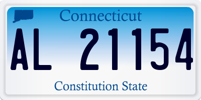 CT license plate AL21154
