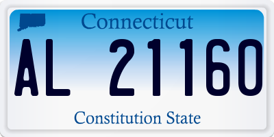 CT license plate AL21160
