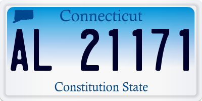 CT license plate AL21171