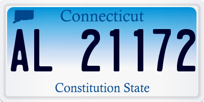 CT license plate AL21172